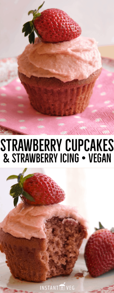 vegan strawberry cupcakes