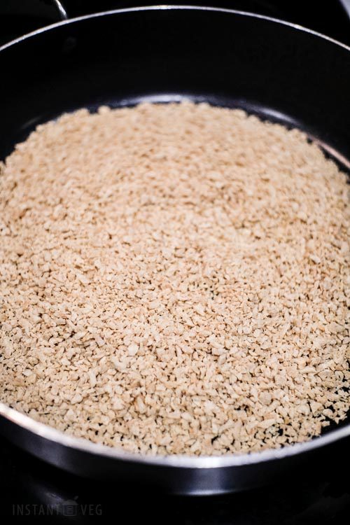 making vegan taco meat from TVP