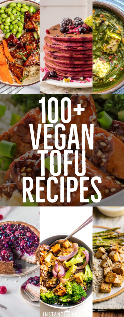 vegan tofu recipes collage