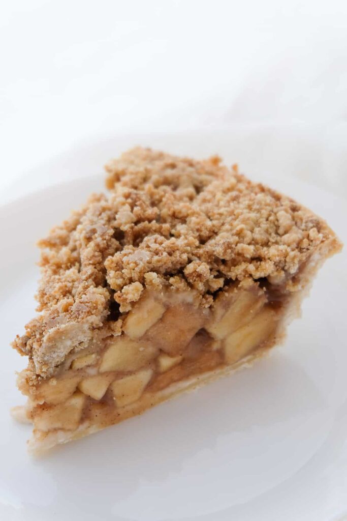A slice of the best Vegan Apple Pie ever.