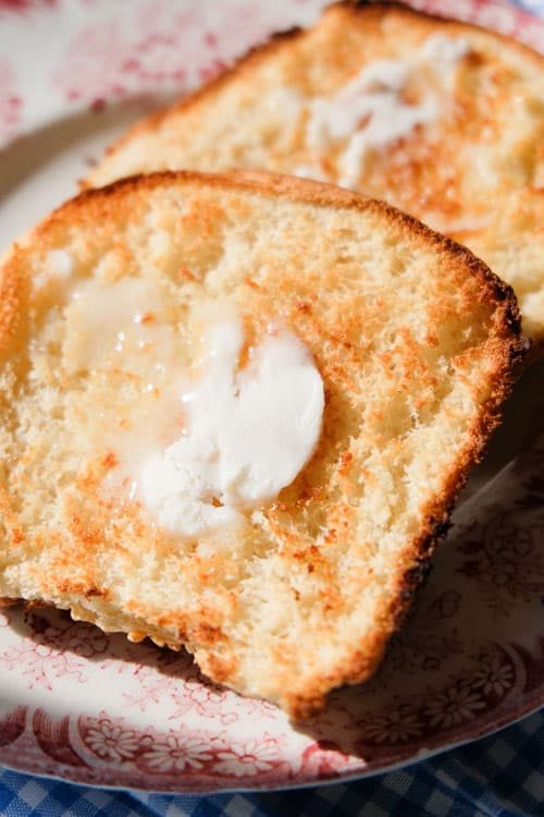 vegan butter, homemade, on a piece of toast.