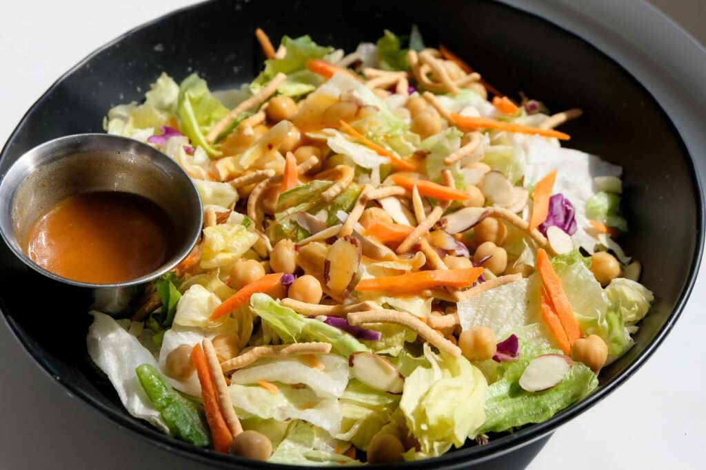 Asian Chickpea Salad on a plate