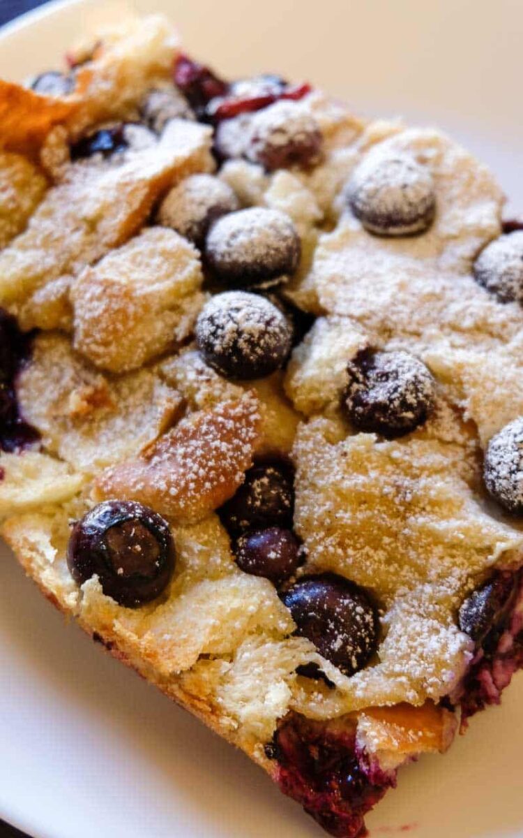 Vegan Blueberry French Toast Bake