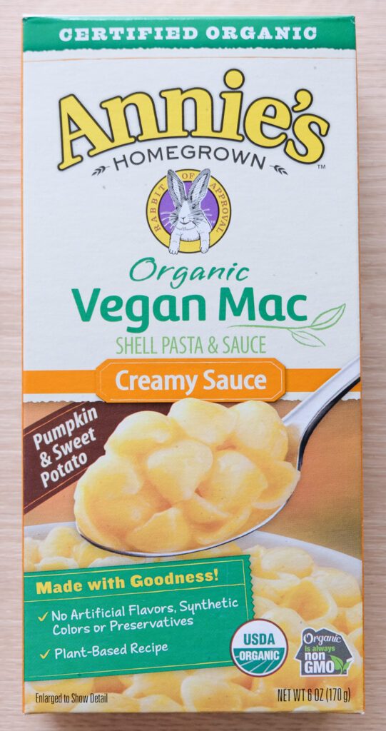 Annie's Creamy Sauce (shells) Vegan Mac Box