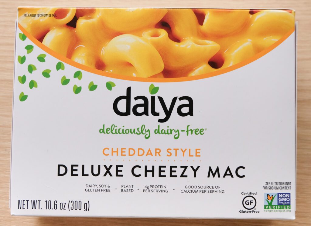 Daiya Deluxe Cheezy Mac Cheddar Style Box (horizontal orientation)