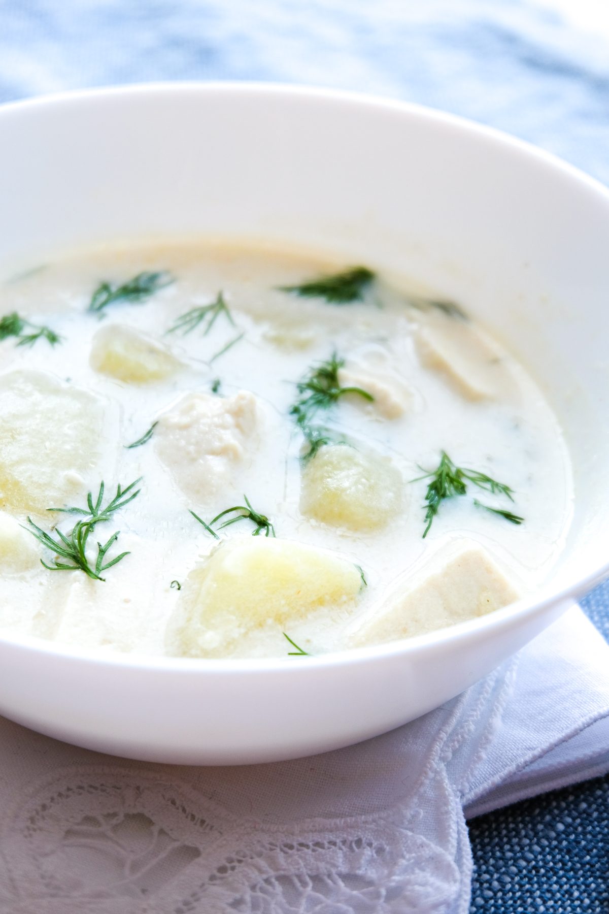 Creamy Vegan Potato Soup With Dill